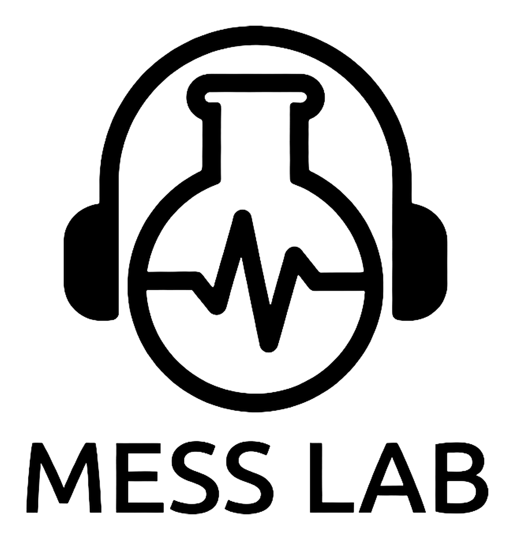 Mess Lab lockup — black