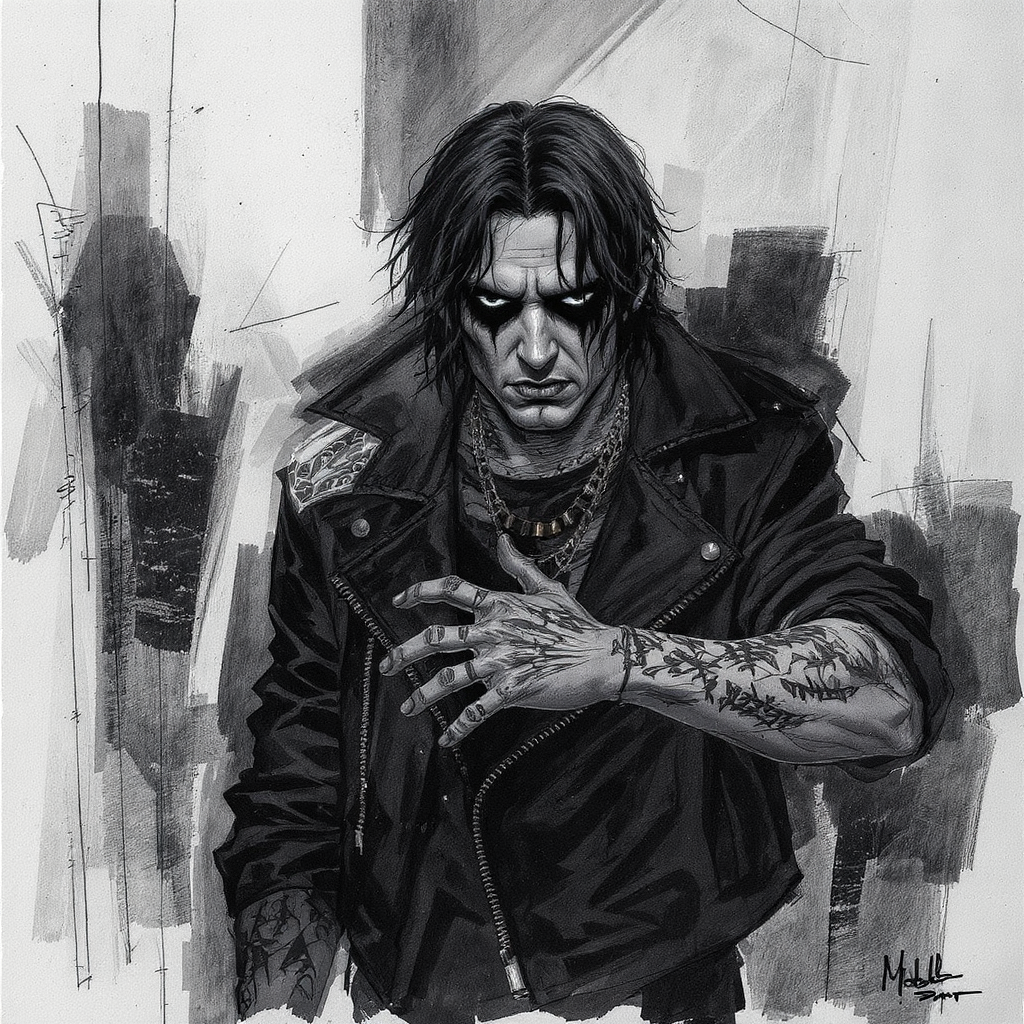 Crabcore Confessional — leather and ink wash