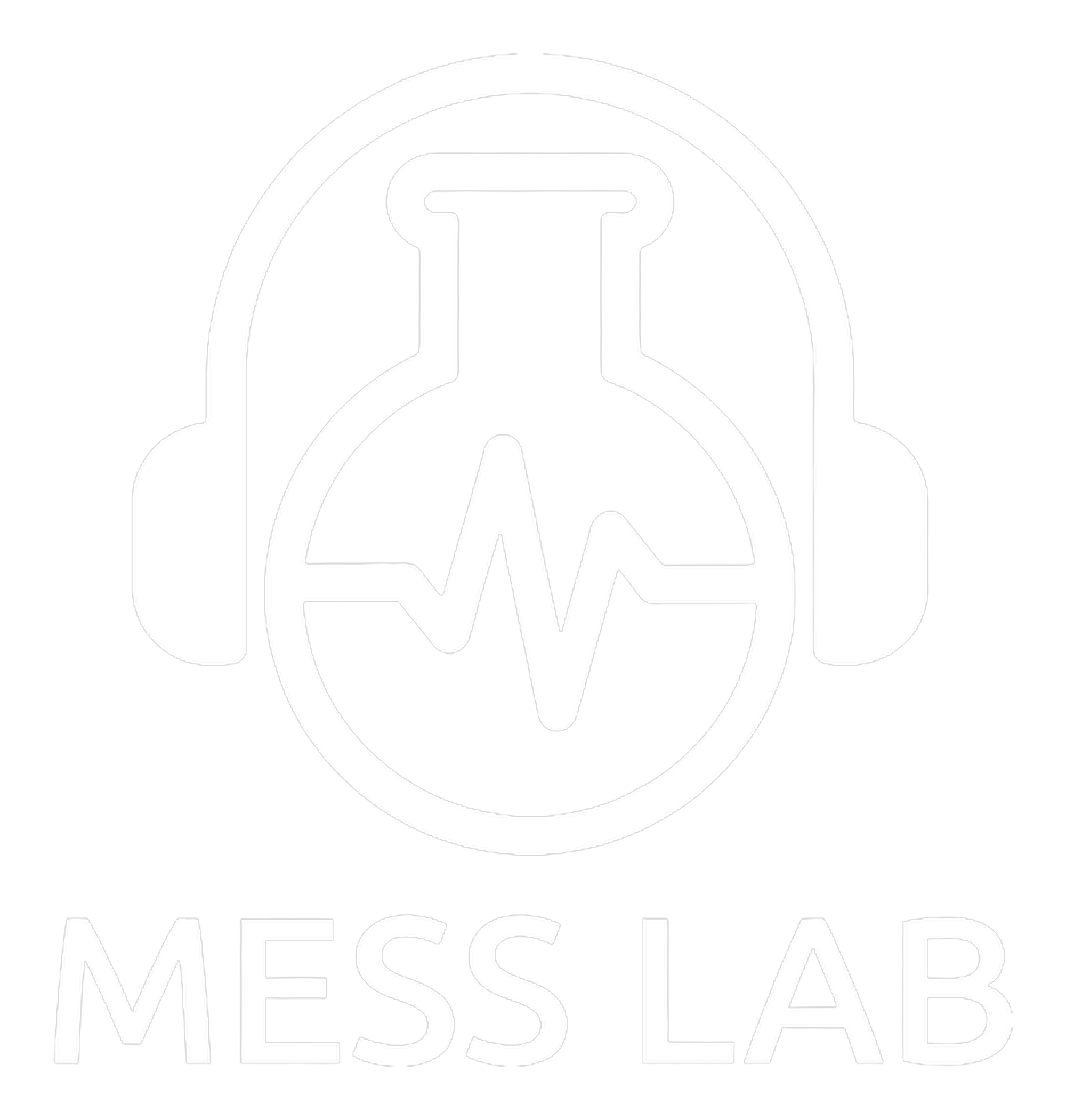 Mess Lab lockup — white