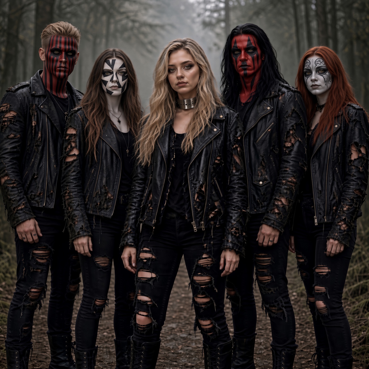 Velvet Voltage w/bandmembers (Cadence/guitar, Melody/Drums. Tempo/Bass, Tragedy/Harsh Vocals)
