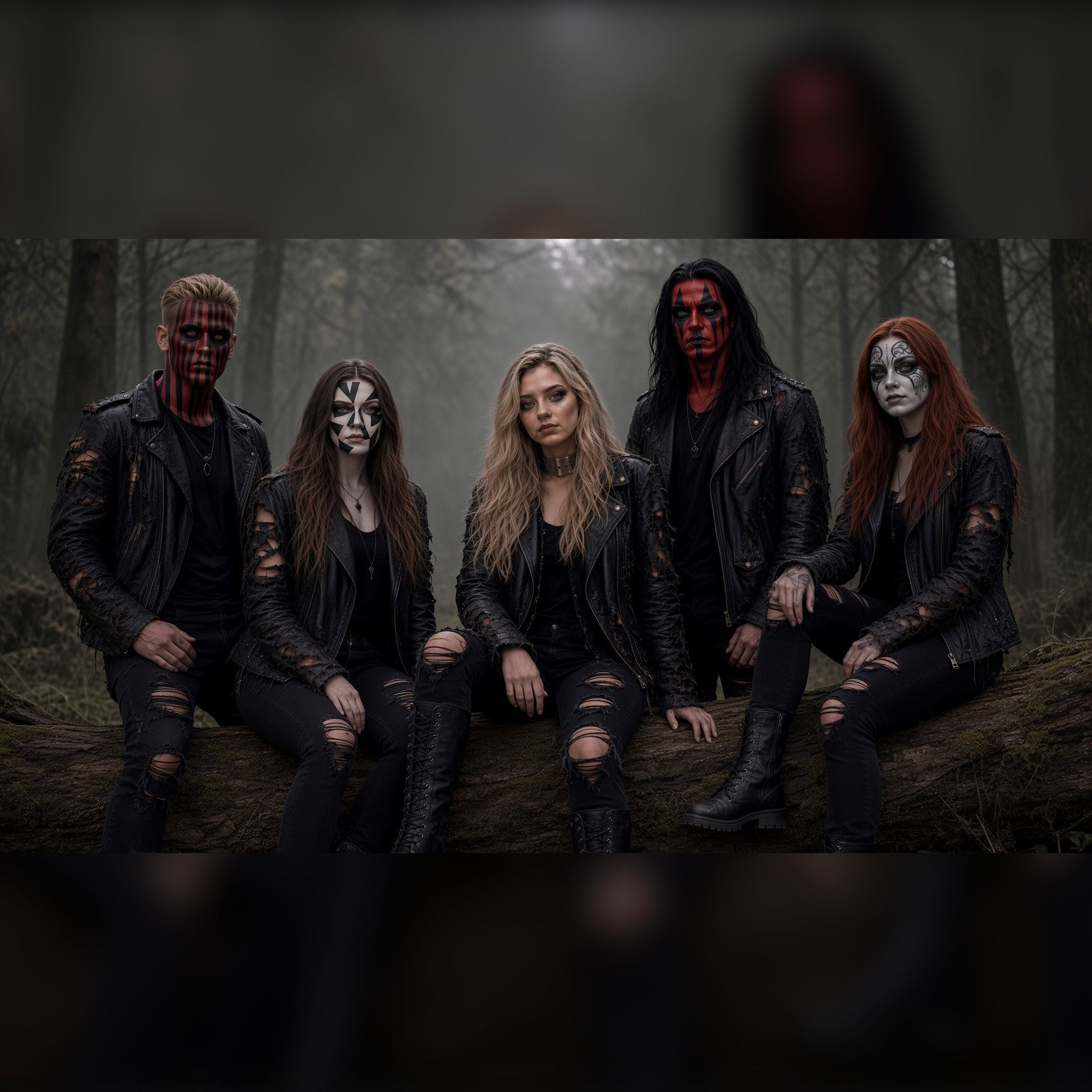 Velvet Voltage w/bandmembers (Cadence/guitar, Melody/Drums. Tempo/Bass, Tragedy/Harsh Vocals)
