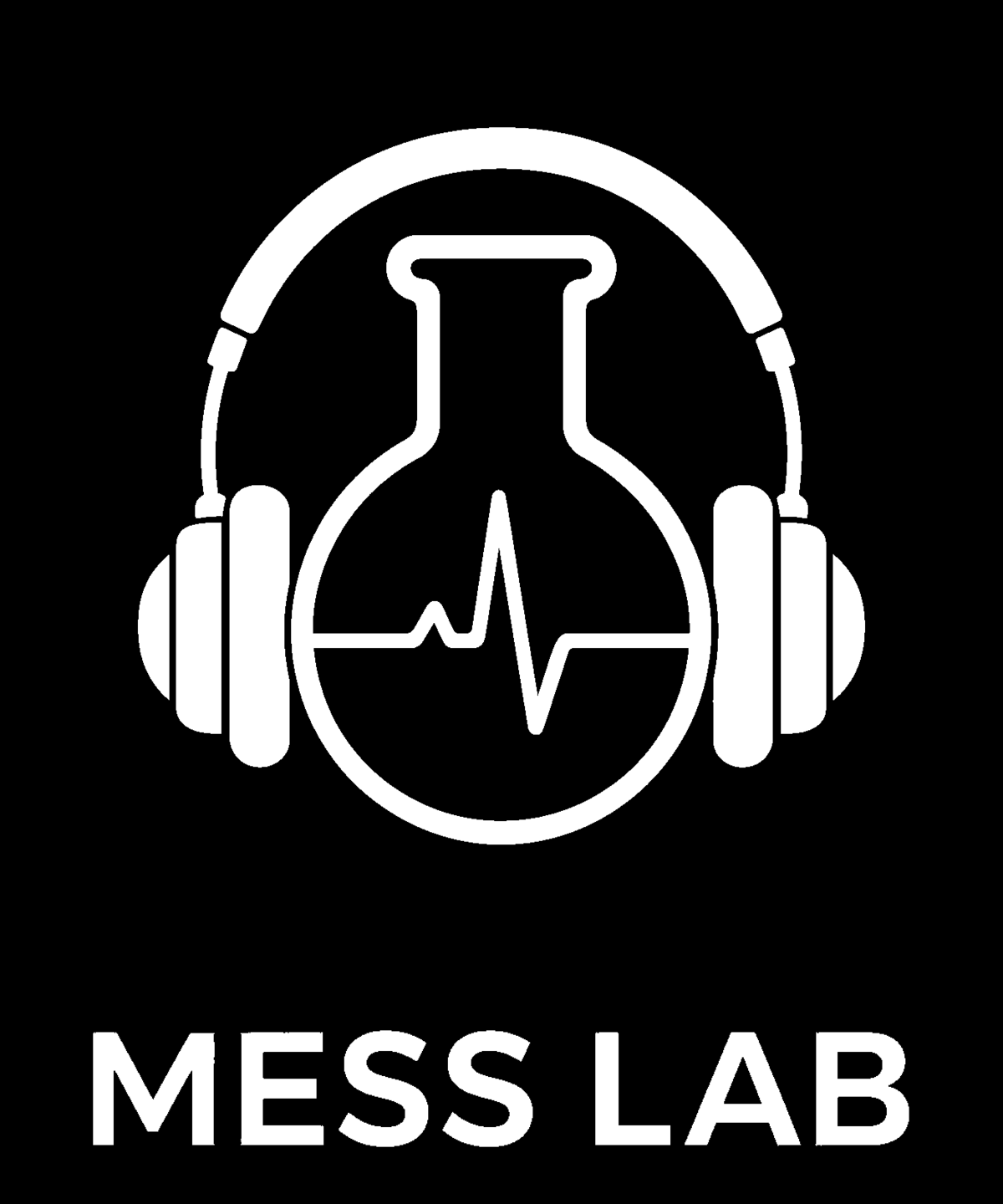 Mess Lab lockup — white