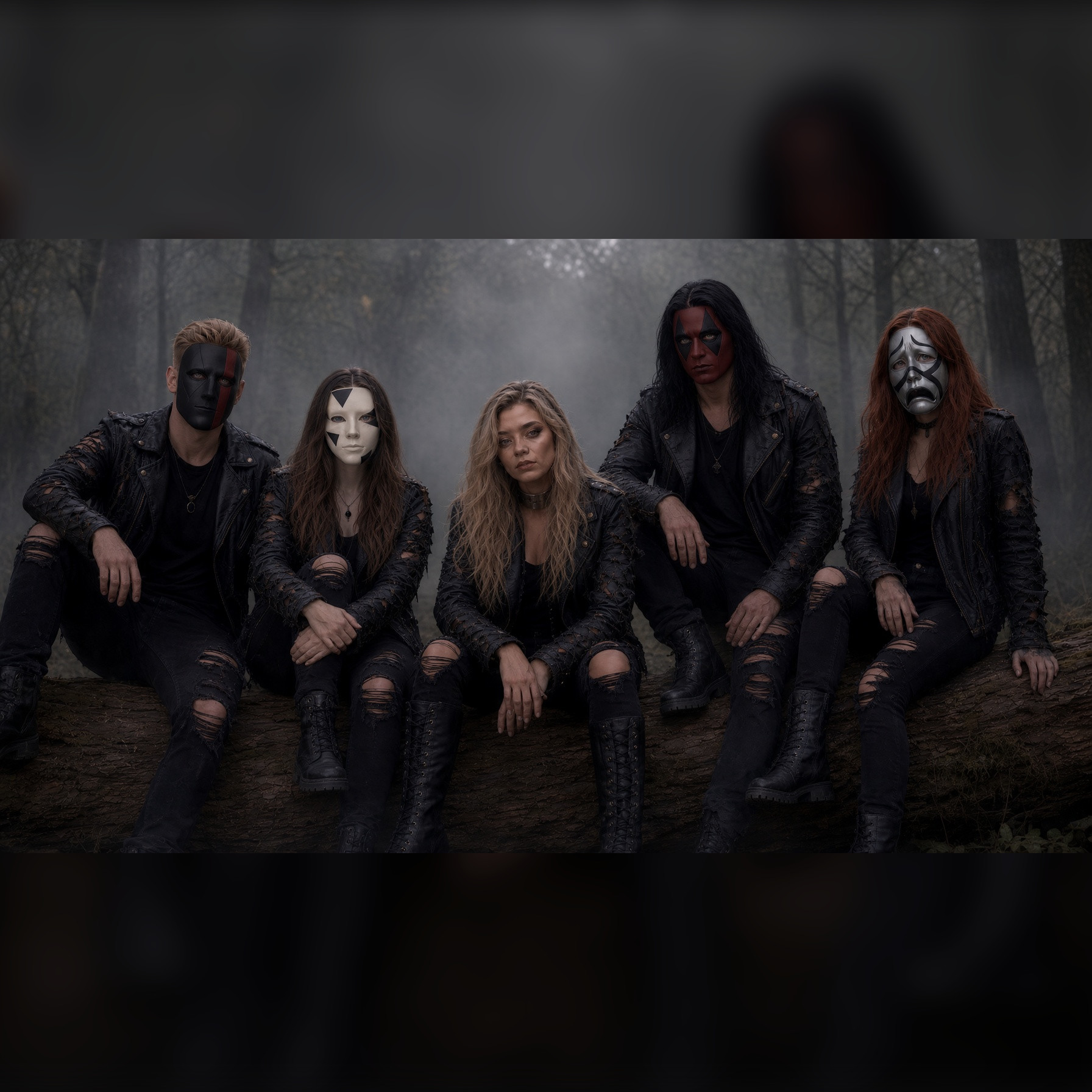 Velvet Voltage w/bandmembers (Cadence/guitar, Melody/Drums. Tempo/Bass, Tragedy/Harsh Vocals)