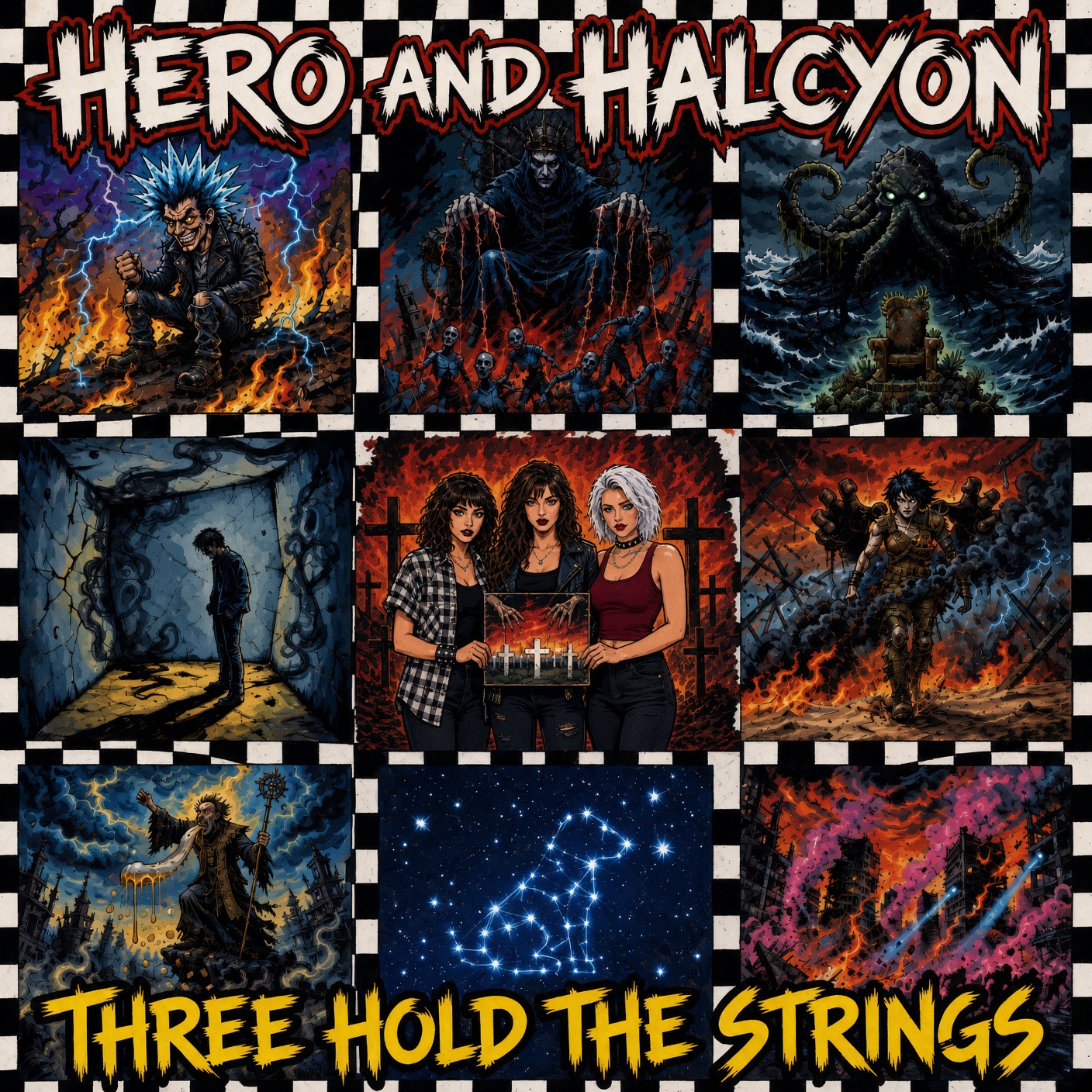Three Hold The Strings album cover