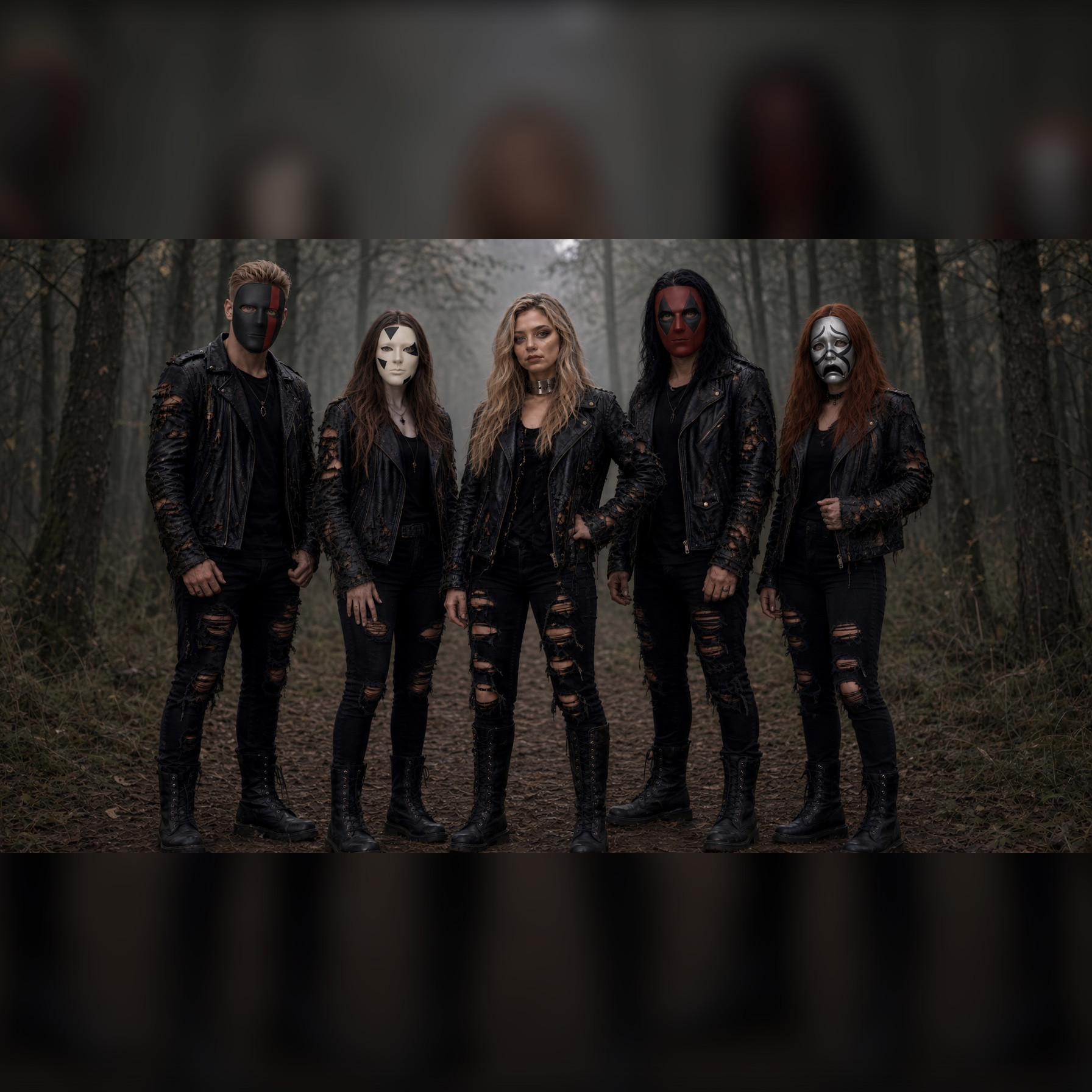 Velvet Voltage w/bandmembers (Cadence/guitar, Melody/Drums. Tempo/Bass, Tragedy/Harsh Vocals)